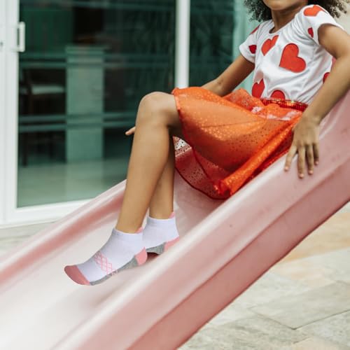 JAMEGIO Girl Socks - 12 Pairs Girls Ankle Athletic Running Low Cut Socks3