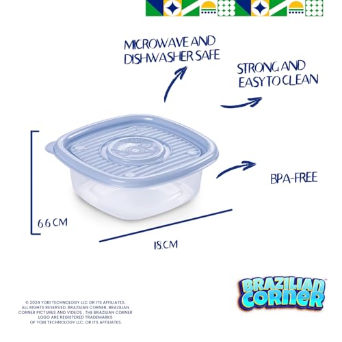 Brazilian Cheese Bread Mix Yoki, 8.82 oz [2 Pack] Bundle with 33.8 Fl Oz Food Container | Gluten-Free Snack | Mistura para Pao de Queijo Yoki 250g [2 PACK] Ganhe Pote Pop Quadrado 1L