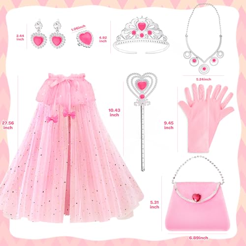 Disfraz Princesa Niñas 10 Piezas con Capa y Accesorios miniatura 4