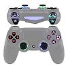 eXtremeRate Tasten Knöpfe für P S 4 Controller D-Pad L1 R1 R2 L2 Buttons Trigger Thumbsticks DTFS LED Kit CUH-ZCT2 für P S 4 Controller-Symbols Leuchttaste 10 Farben Modi 7 Bereiche(DTF 2.0)