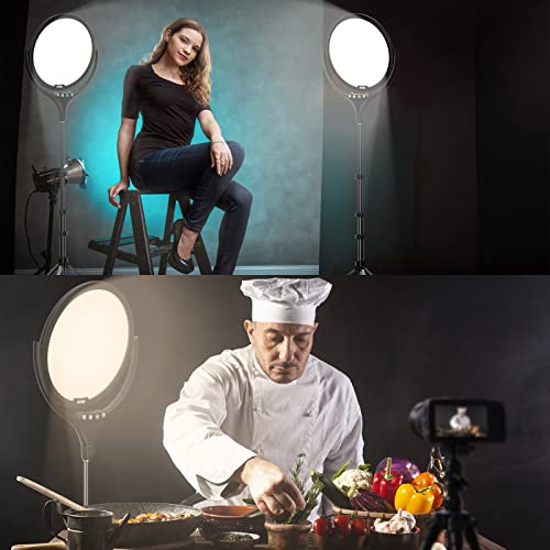 Full Screen Key Light For Streaming, Led Video Recording Lighting With Stand And Phone Holder, Professional Ring Light Kit With Stepless Dimming For Photography/Game Streaming/Makeup/Tiktok/Youtube #TOP1