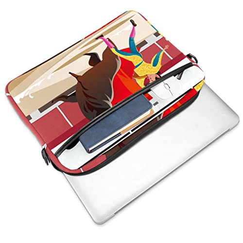 Bolso bandolera para laptop Border Collie y funda maletín multicolor de 14 pulgadas para oficina 2