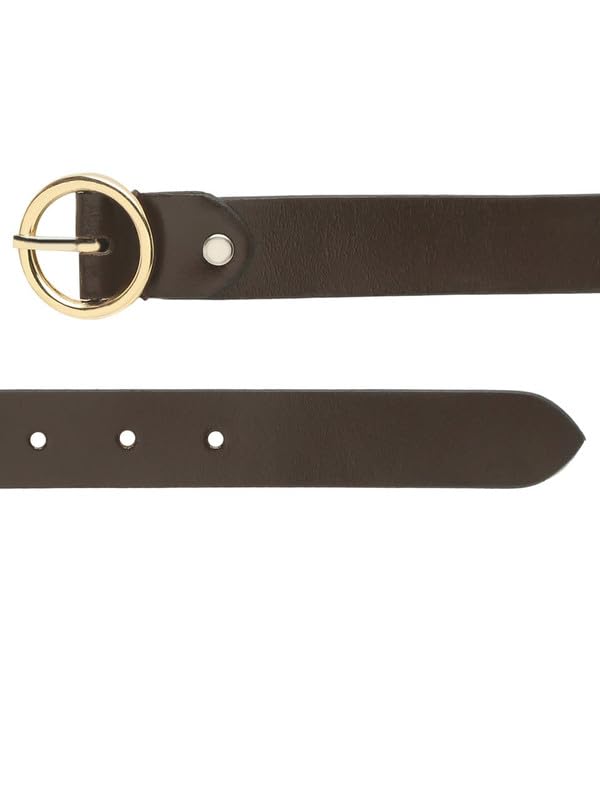 Image of TEAKWOOD LEATHERS Leather Belt for Women Belts Regular Fit Casual Formal Dress Jeans & Fashion Ladies Belts for Women Belts Regular Fit Belt Any Season | Fashion Belt for Women | T BT W 01