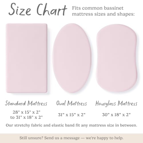 Image of Baby Bassinet Sheets for Boy, Girl (Unicorn Blossom) 2-Pack - Fitted Bedside Bassinet Sheets - Buttery Soft Cotton Blend for Standard Mattress Pad - Compatible with Halo BassiNest