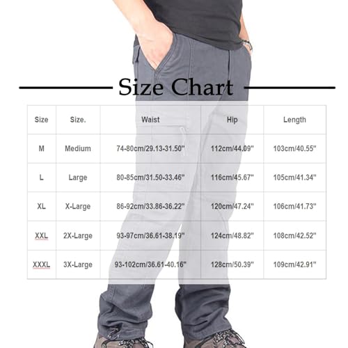 Men Casual Cargo Pants Lightweight Relaxed Fit Outdoor Hiking Sports Sweatpant Fashion Baggy Work Trouser with Pocket3