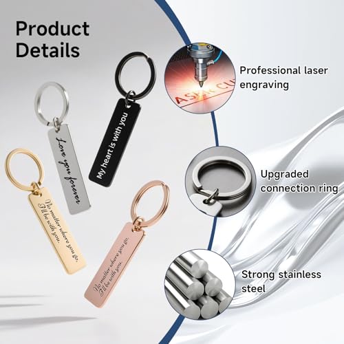 Custom Keychain - Personalized Double-Sided Engraved Name or Text Keychains, Customized Gifts for Men Women - Image 4