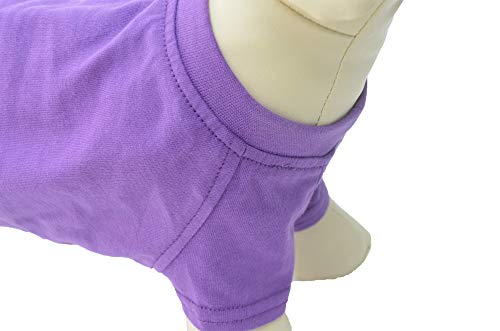 Lovelonglong 2019 Pet Clothing Dog Costumes Dachshund Clothes Blank T-Shirt Tee Shirts For Dachshund Dogs,Corgi 100% Cotton Purple D-M #TOP2