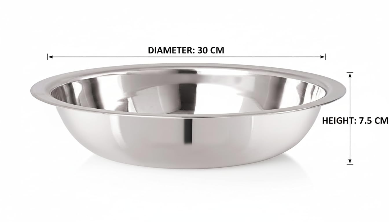 KC Stainless Steel Mixing Bowl - 3L -3