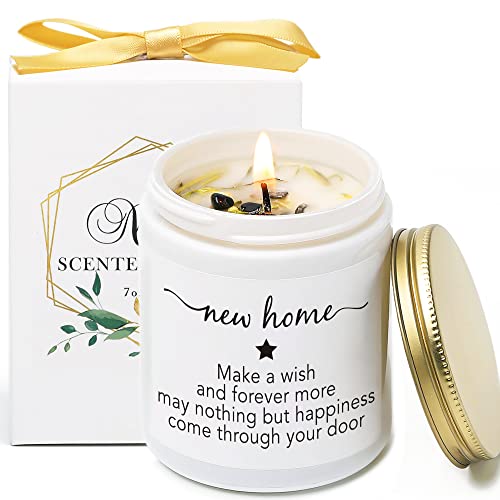 Cadeau de pendaison de crémaillère pour une nouvelle maison, idée de cadeau de pendaison de crémaillère pour femme, amie, déménagement, bougies parfumées vanille et lavande