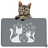 Napfunterlage Hund Katzen wasserdichte und rutschfeste Silikon Fressnapf Unterlage für Futternäpfe Wassernapf Futtermatte