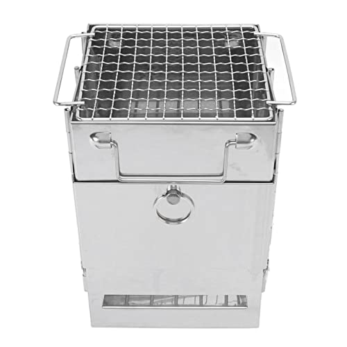 304 en acier inoxydable poêle à bois de camping durable et grill - 8
