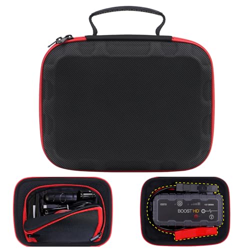 EVA Case Compatible with Boost GB70 / Boost X GBX75 UltraSafe Jump Starter Lithium Battery Booster Pack and Accessories YPW Protection Case for Car Jumper Starter Portable (Nylon Material)