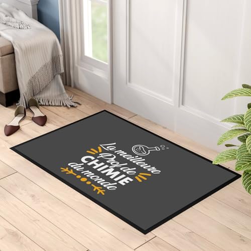 Paillasson noir prof de chimie : cadeau original enseignants sciences - 3