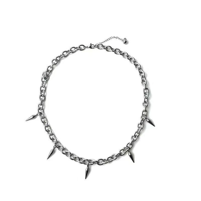 Rogue Spike Chain Necklace - Silver for Men & Boys | Pendant | Locket | Fancy & Stylish | Aesthetic Jewellery | Accessories for Everyday Wear | Gift for Birthday, Rakhi, Valentine Day-image-28