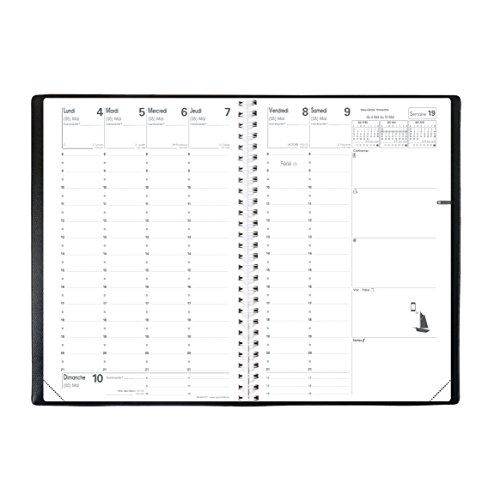 41j e31HbGL Quo Vadis - Collection: Impala Spiral Minister - Civil Diary - Weekly - Format: 16x24cm - Colors: Black - Year: 2025
