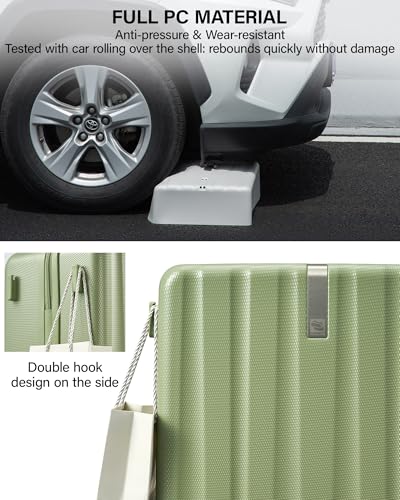 Valises rigides polycarbonate serrure TSA roues pivotantes Hanke - 7