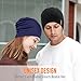 Slouchy Beanie for Women Cotton Beanies Hats Men Lightweight Soft Chemo Headwear Warm Skull Cap for All Seasons Dark Blue
