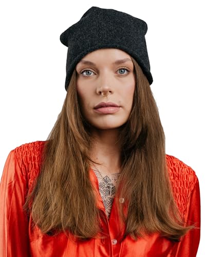 TODO Kaschmir-Merino Damen Beanie Grau