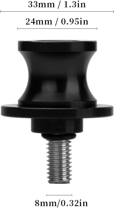 Motorcycle Swingarm Spools M8 For GSX-8S 2023-2026 CNC Aluminum Paddock Stand Bobbins Durable and Scratch-Resistant gsx8s Accessories (Black)