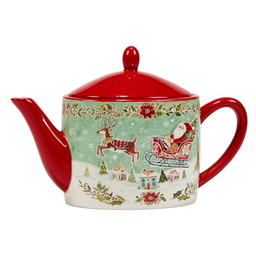 Certified International Joy of Christmas Teapot 40 oz.