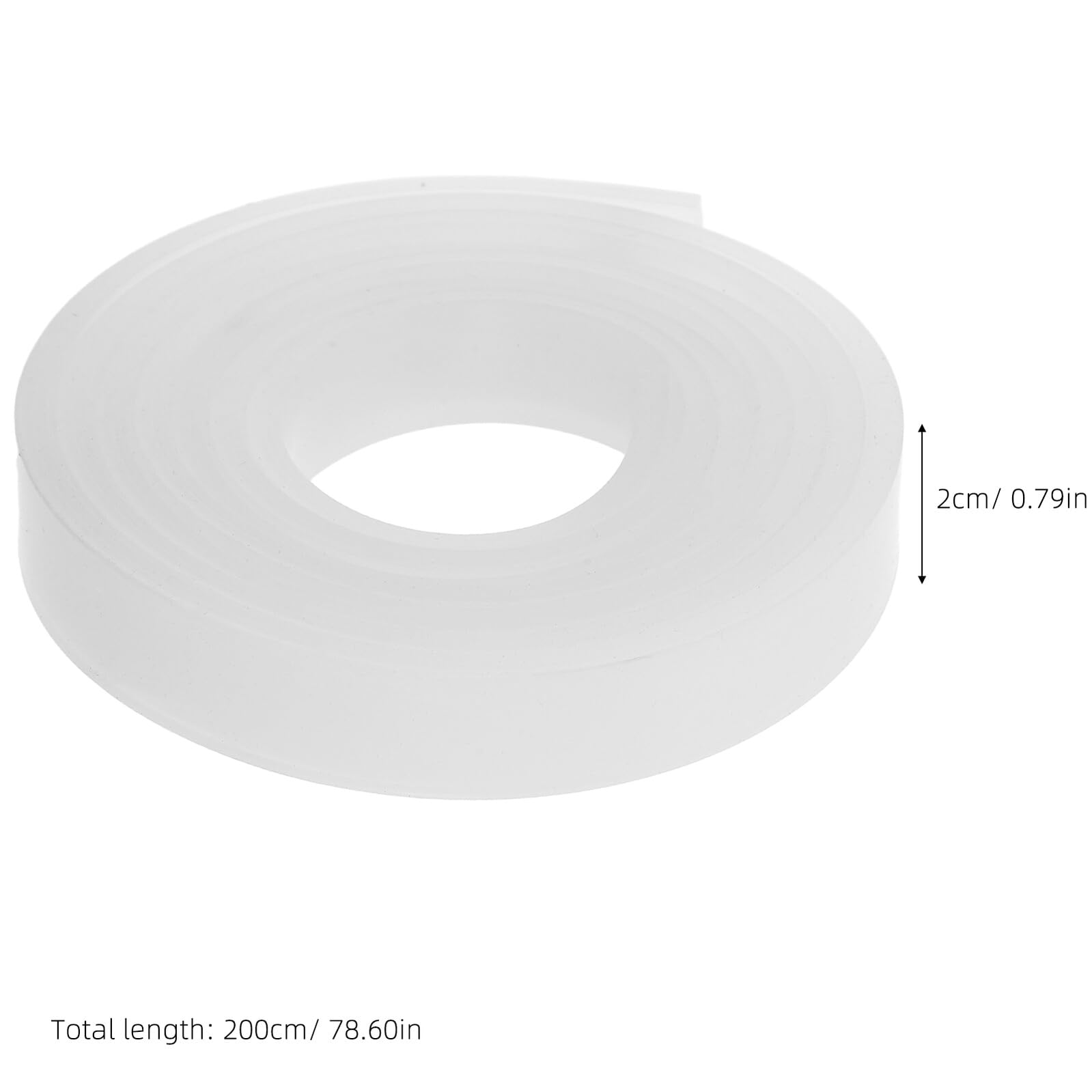 Tiras de Silicona para Moldear Azúcar, Herramientas para Esculpir Fondant y Repostería, Molde Texturizado de 2 Metros X 2 Cm X 5 Mm, Suministros para Decoración y Manualidades