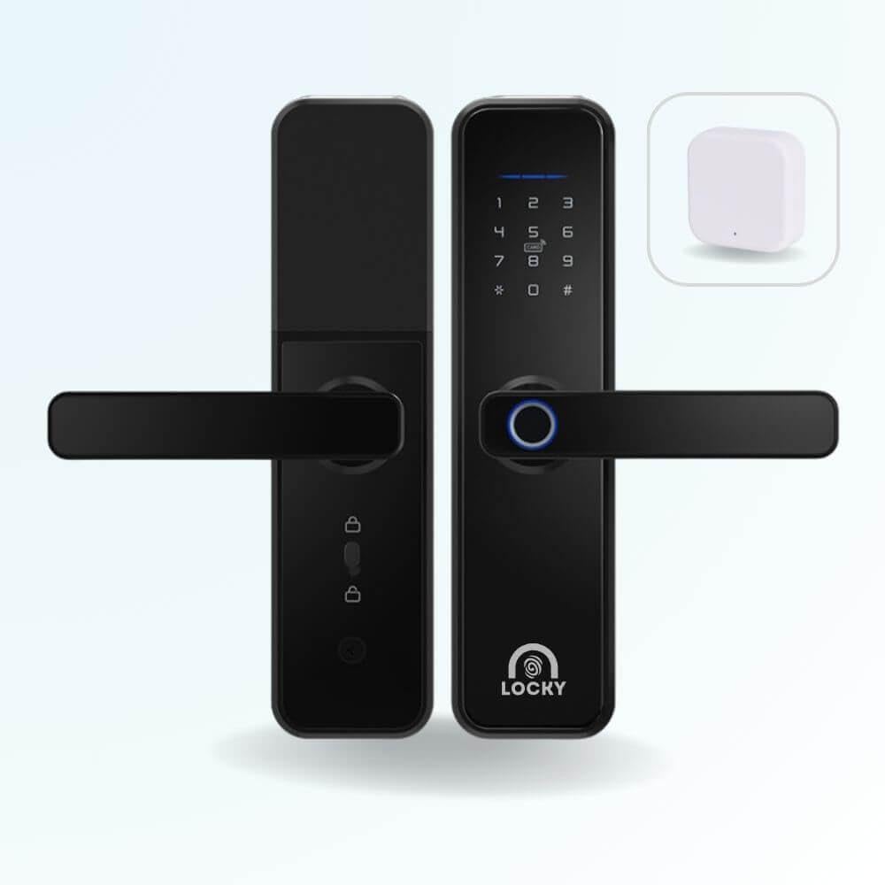 LOCKY-2 Serrure connectée Biométrique, Code, Badge, App, Bluetooth, Passerelle WIFI incluse