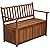 Outsunny 41 Gallon Outdoor Storage Bench, Wooden Deck Box with Inner Waterproof PE Lining, 2-Seat Container for Patio Garden Balcony Yard Store Garden Tools, Teak