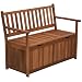 Outsunny 47" Wooden Outdoor Storage Bench with Removable Waterproof Lining