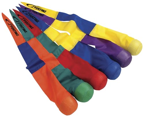 Sportime Catch Tail Foam Balls, 36 Inches, Assorted Colors, Set of 6