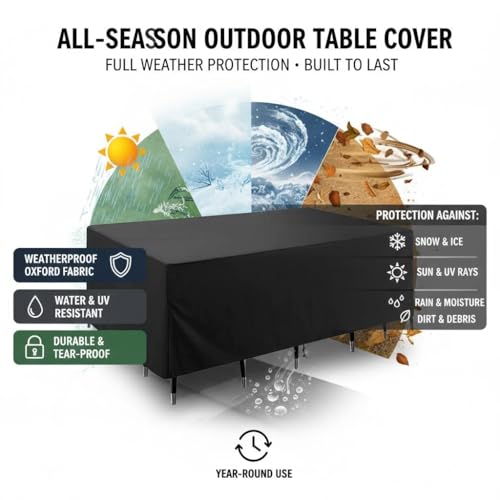 Housse de table de jardin imperméable en Buffle 600D haute résistance - 7