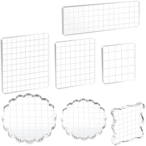 7 Piezas Bloque Sello Acrílico Transparente para Scrapbooking y Manualidades Cover