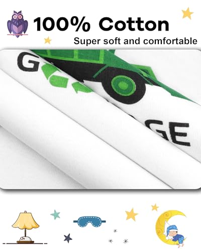 Image of DAUGHTER QUEEN Boys Pajamas Set 100% Cotton Pjs Long Sleeve Pajamas Big Boys Garbage Truck Pj Kids Sleepwear Clothes Jammies Size 12 11 10-12 Youth Years