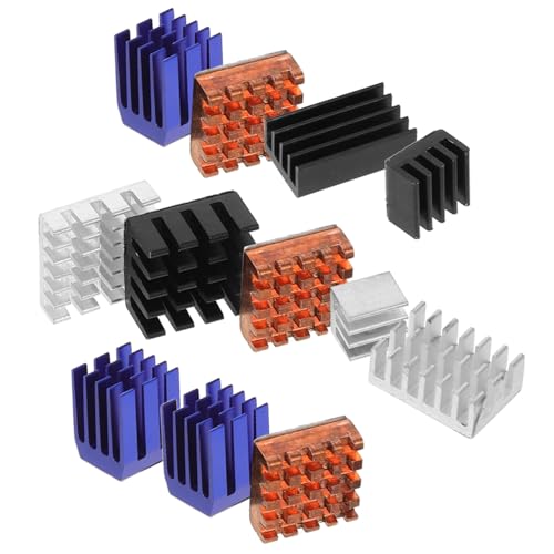 Qumiirity 12pcs Blend Materials Heatsink Cooler Kit With Thermal Compound Adh...