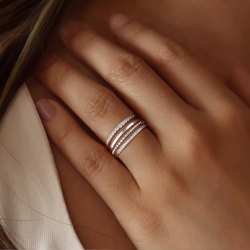 Tasiso Stackable Gold Rings for Women Non Tarnish...