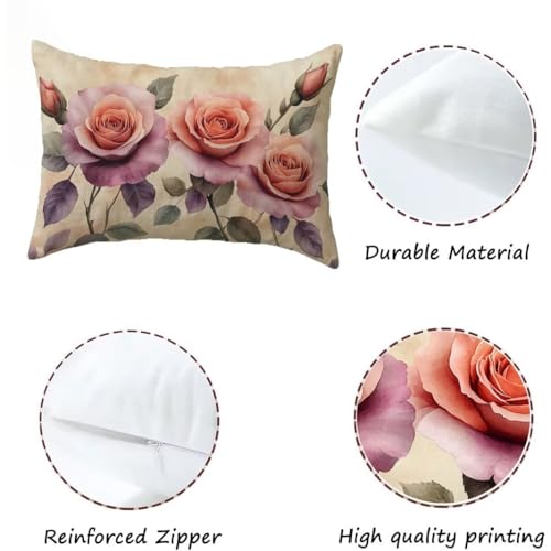 Housse de coussin 70x90 imperméable avec fermeture éclair cachée velours beige - 6
