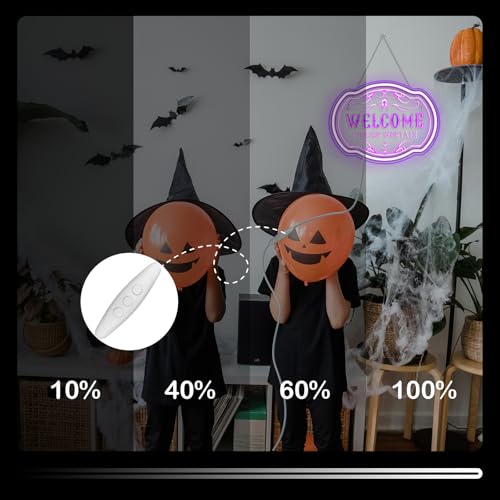 Image of Horseneon Welcome Foolish Mortals Christmas Neon Sign Haunted Mansion LED Wall Decor for Door Mab Cave Light Horror Movie Parties & Themed Bars Spooky Effect Christmas Gifts