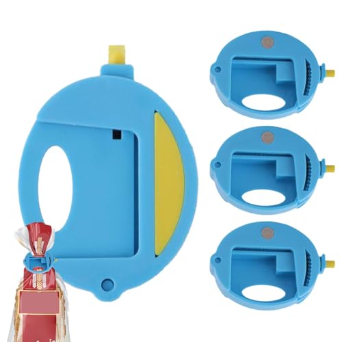 スナックバッグクリップ、バッグ用フードクリップ, 食品用バッグクリップ, 袋留めクリップ 食品用バッグクリップ食品保存用スクイーズロックバッグクリップ 4個セット,食品保存用バッグクリップ、マグネットステッカー付きキッチンクリップ、食品保存クリップ, キッ