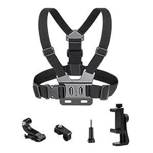Felenny Verstelbare Telefoon Selfie Borst Mount Body Harness met Sport Camera Mount Beugel Horizontaal+Verticale Shot Telefoon Clip