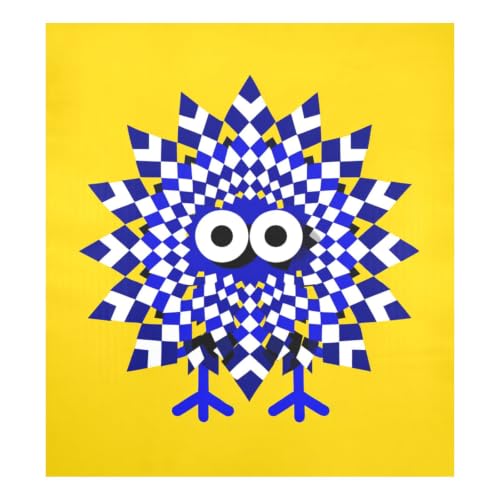 Imán decorativo para lavavajillas, reutilizable, muñeco de nieve, imán para nevera, 58,4 x 66 cm, diseño de pollito a cuadros, color amarillo