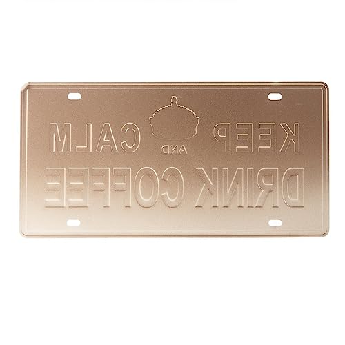 Image of Keep Calm And Drink Coffee Vintage Retro Metal Signs - License Wall Plate, Decorative Car Tag - Ideal for Cafe, Restaurant, Shop, Home, Hotel, Club, Office, Living Area - Design Plaque