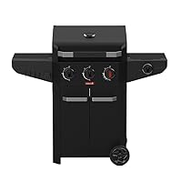 Barbecook Barbecue a gas Luca 312 con armadietto e fornello laterale nero 133.4x60.3x112.3cm