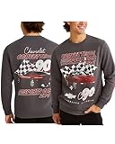 General Motors Men's Sweatshirt - Chevy Corvette Camaro Fleece Crewneck Pullover Graphic Sweatshirt for Men (S-XL), Size Medium, Vette Charcoal