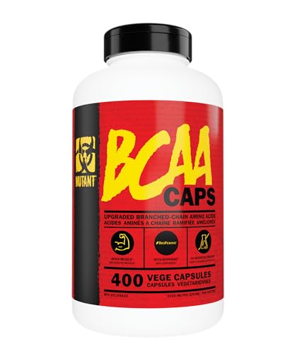 MUTANT BCAA CAPS | 2:1:1 BCAA Formel mit BioPerin & Elektrolyten | 2000mg BCAAs pro Portion | 400 Vcaps | Intra-Workout Muskelunterstützung