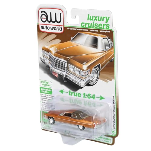1976 Cadillac Coupe de Ville 1:64 Diecast Auto World miniatura 3