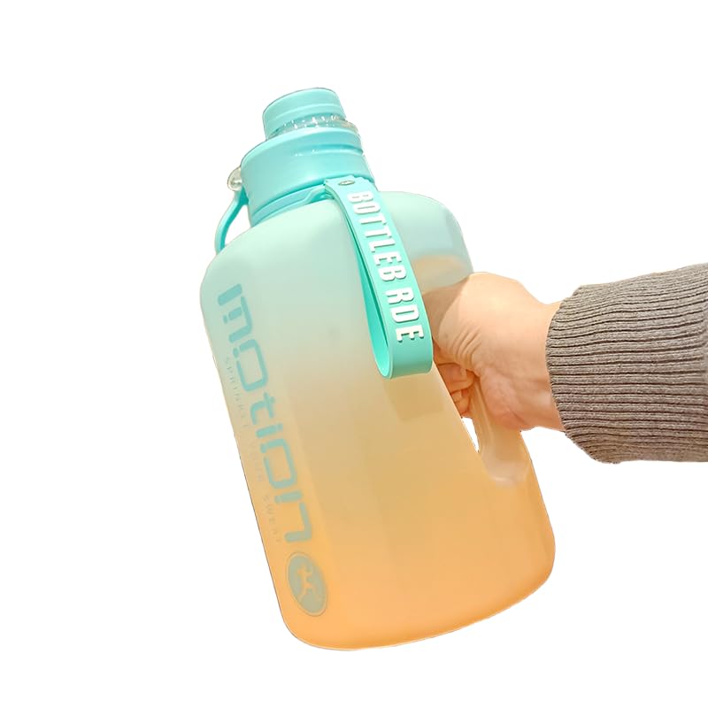 Motivsport - Botella de agua, 1 litro, 6 unidades, color verde menta