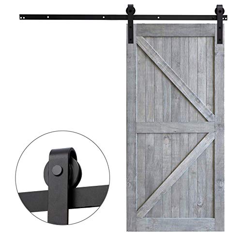 CO-Z 10FT Heavy-Duty Rail for Sliding Barn Door, Carbon Steel Single Rail, Super