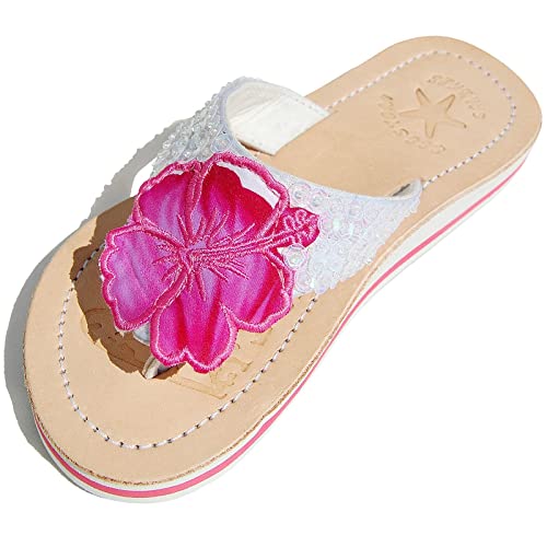 Seestern - Sandalias de dedo para niña, de piel, tallas 24-36/2203, Rosa., 24 EU Cover