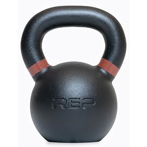 REP Fitness Single Kettlebells 5lb to 50lb Weight Range, Cast Iron, Strength Training, Power Workout Equipment, Home Gym, Free Weights, Dumbbell Alternative, Exercise, Men, Women