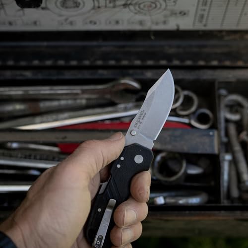 Image of Cold Steel 2.5' Engage / 2.5' Clip Point Blade / 3MM Thick / 4116SS Steel W /Stonewashed Finish /Black GFN Handle /Atlas Lock