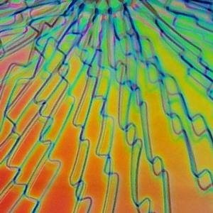 4 inch X 4 inch Dichroic Mixture Voltage Dichroic On Thin Clear Glass - 90 Coe